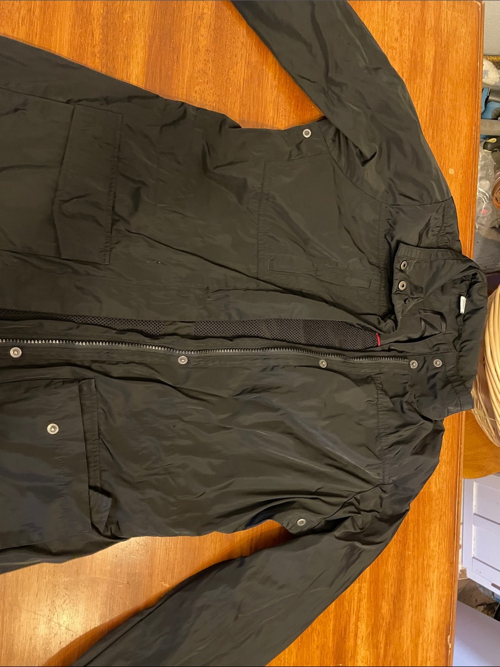 M&M'S Black Lightweight Hooded Raincoat